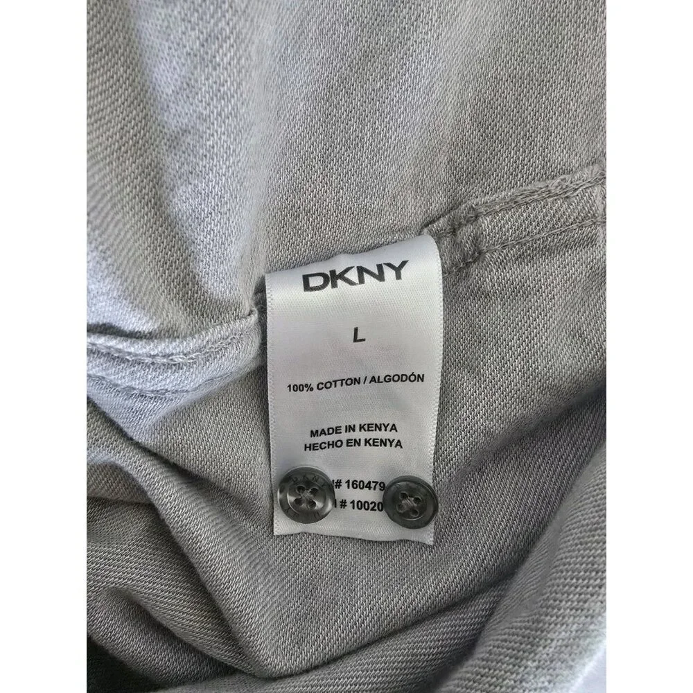 DKNY Gray Long Sleeve Button Down Shirt Casual Menswear - Picture 13 of 14